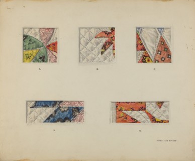 Woven Quilt Details, c. 1937.