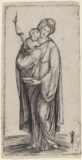 Woman and Child with Distaff.