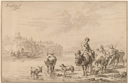 Woman Seated on a Mule, 1769.