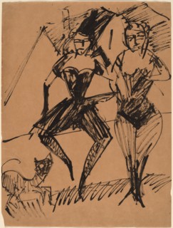 Two Dancers with a Cat, 1913.