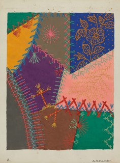 Crazy Quilt (Detail), c. 1940.