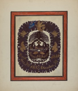Framed Paper Cutting, c. 1938.