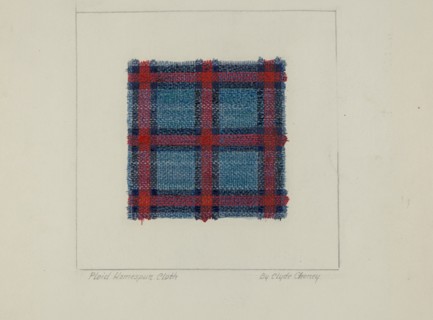 Plaid Homespun Cloth, c. 1937.