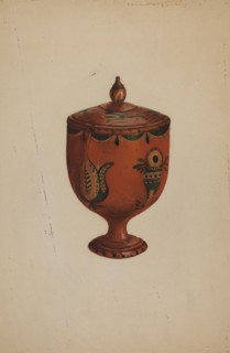 Pa. German Spice Jar, c. 1938. Creator: Betty Jean Davis.