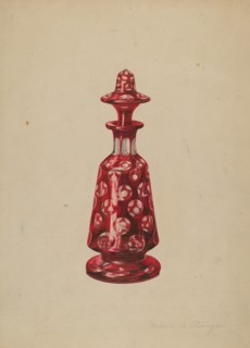 Glass Perfume Bottle, c. 1939.