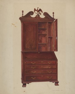 Chippendale Secretary, c. 1939.