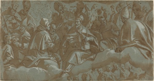 Saints on Clouds, 16th century.