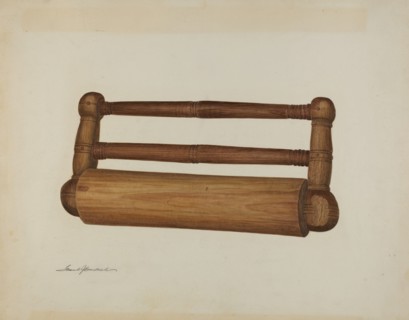 Pa. German Rolling Pin, c. 1941. Creator: Frank Budash.