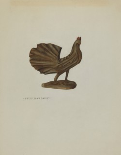 Pa. German Toy Rooster, c. 1939. Creator: Betty Jean Davis.