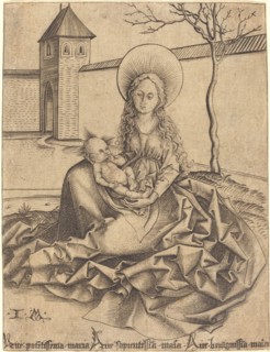 Virgin and Child in a Courtyard.