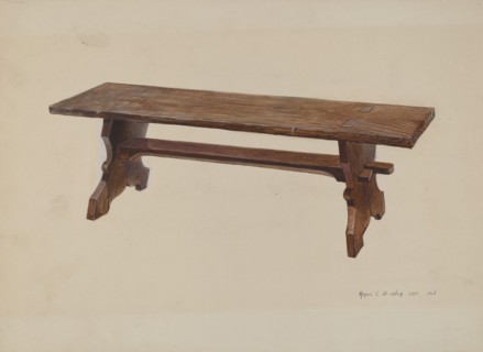 Moravian Church Bench, 1935/1942.