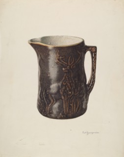 Wide Top Jug or Pitcher, c. 1940.