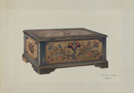 Pa. German Sample Chest, c. 1939. Creator: Betty Jean Davis.