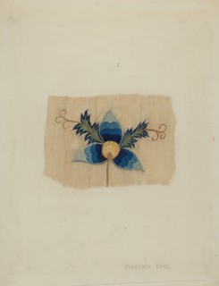 Fragment of Bed Curtain, c. 1937.