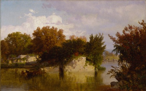 Trees along Stream in Fall, 1861.