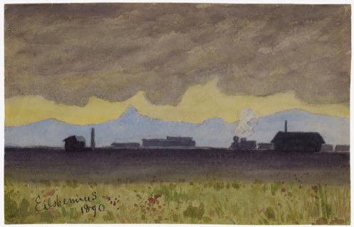 Train Landscape in Arizona, 1890.