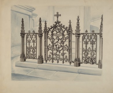 Cast Iron Gate and Fence, c. 1936.