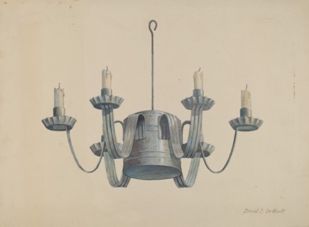 Tole Candle Wall Bracket, c. 1940.