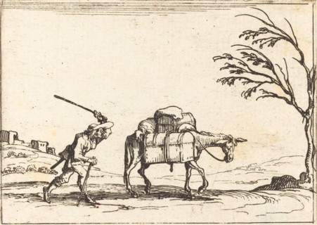 Peasant Whipping his Donkey, 1628.