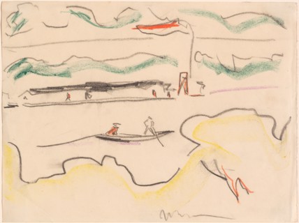 Elbe Landscape Near Dresden, 1909.