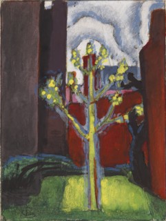 Young Tree in Red Courtyard, 1919.