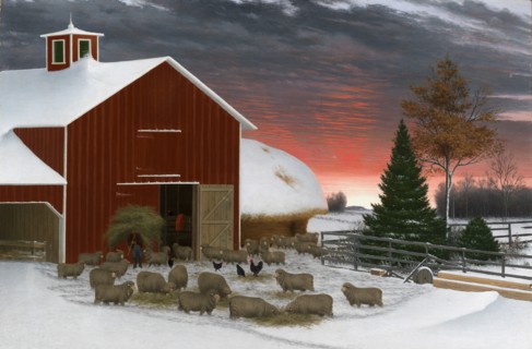Barnyard in Winter, ca. 1885-1890.