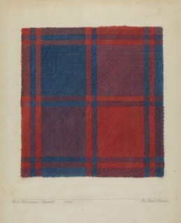 Plaid Homespun Coverlet, 1935/1942.