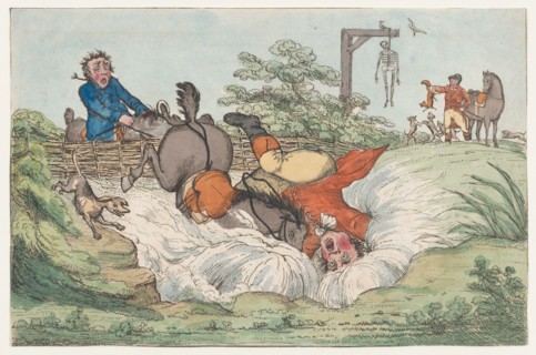 A Rider Falls into Water, 1780-1820.