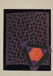 Patchwork Quilt and Detail, c. 1936.