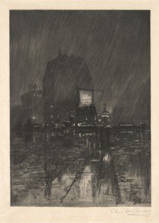 A Rainy Night, Madison Square, 1890.