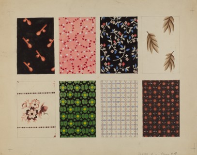 Figured Material from Quilt, c. 1936.