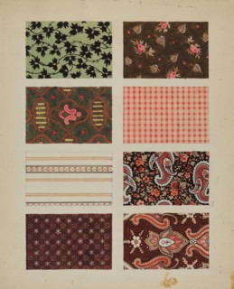 Figured Material from Quilt, c. 1936.