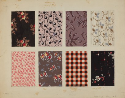 Figured Material from Quilt, c. 1936.