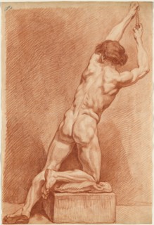A Male Nude Seen from Behind, c.1760.