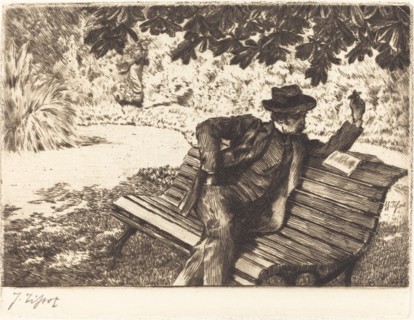 Denoisel Reading in the Garden, 1882.