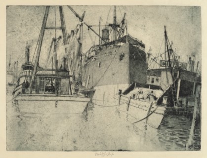 Chelsea Docks, Loading the Ship, 1907.
