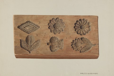 Pa. German Springerle Board, 1935/1942. Creator: Fritz Boehmer.