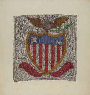 Block from Friendship Quilt, 1935/1942.