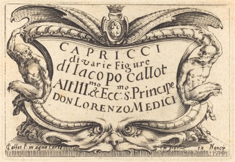 Title Page for "The Capricci", c. 1622.