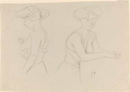 Two Studies of a Woman Dressing, 1890s.