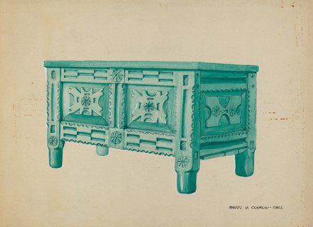 Chest for Clothing or Blankets, c. 1937.