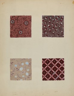 Materials from Patchwork Quilt, c. 1936.