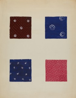 Materials from Patchwork Quilt, c. 1936.