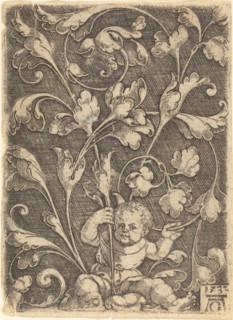 Scroll Ornament with Seated Child, 1532.