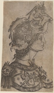 Man in a Fantastic Helmet, c. 1470/1480.