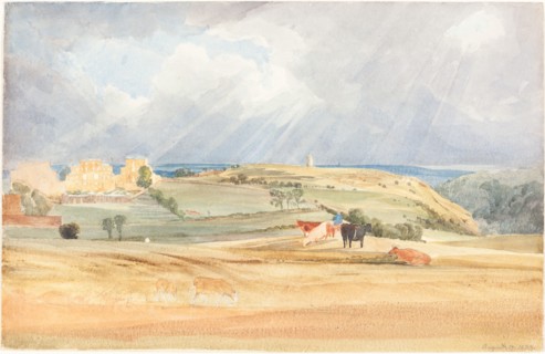 Landscape with Cattle (Somerset?), 1830.
