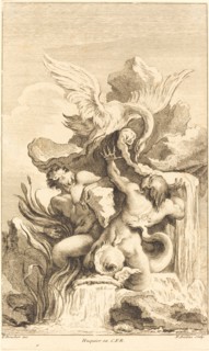 Two Tritons and a Swan, in or after 1736.