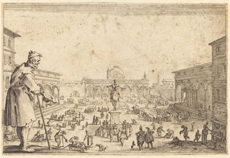 Piazza SS. Annunziata, Florence, c. 1622.