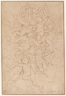 A Group of Angels in Glory, 18th century.