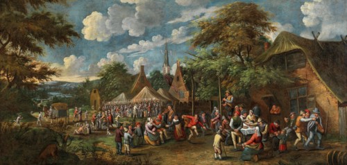 Village fair, um 1700. Private Collection.